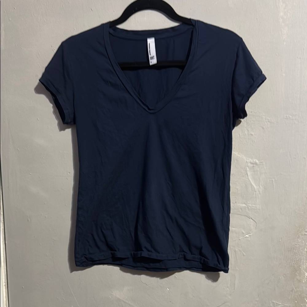 American Apparel Blue Fitted Short Sleeve Tee